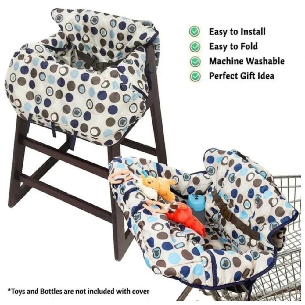 Croc n Frog 2 in 1 Shopping Cart Cover/High Chair Cover With Carry Bag